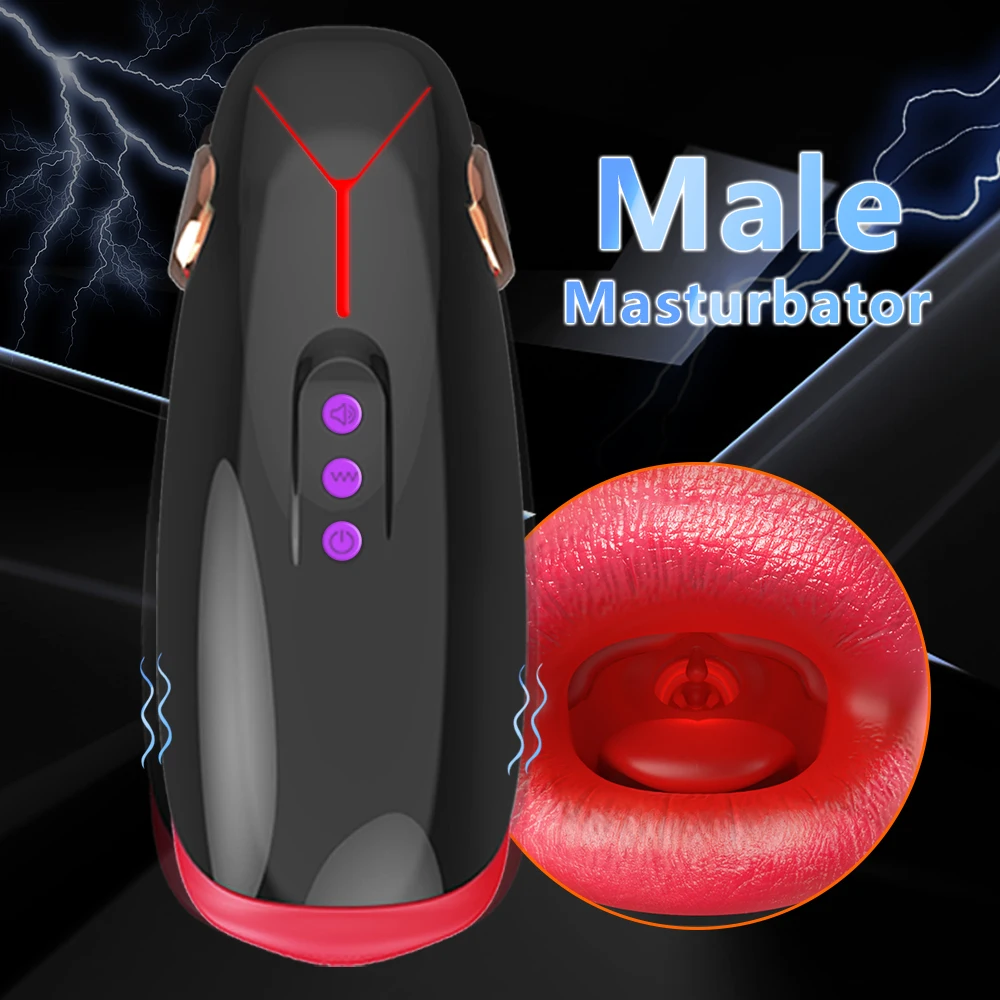 Automatic Male Masturbator for Men Vacuum licking Vibrators Penis Massager Vagina Adult Endurance Exercise Sex Toys for Men