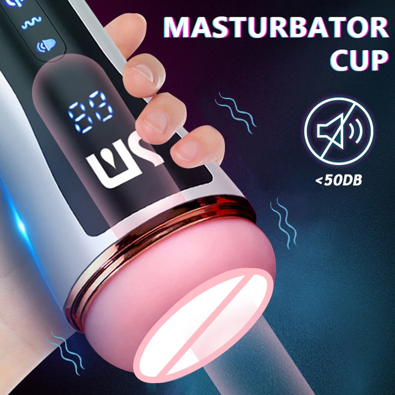 Automatic Male Masturbators Simulated Vagina Vibrator Masturbation Cup for Men Blowjob Machine Man Sex Toy Adult Supplies