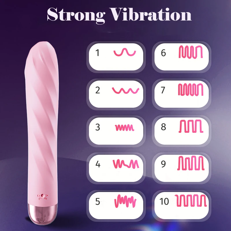 JISSBON 10 Modes Bullet Vibrator for Woman Vaginal Stimulation Sex Toy Massage Masturbation Stick for Body Adult Erotic Games