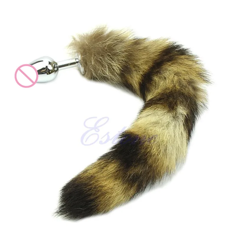 Love Faux Raccoon Tail Butt Anal Plug Sexy Romance Sex Toys Funny Adult Products