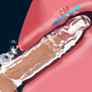 Penis Sleeve Extensions Condom Male Enlargement Delay Vibrators Clits Massager Cock Ring Vibrating Penis Cover Sex Toys For Men