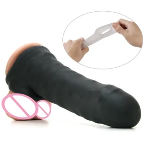 Reusable Condom Soft Spikes For Penis Enlargement Cock Ring Penis Extender Dick Cover Condoms Intimate Goods For Male Sex Toys