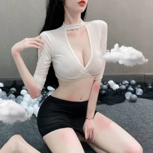 Women Sex Cosplay Sexy Lingerie Student Uniform School Girl Ladies Erotic Costume Dress Women Lace Miniskirt Outfit Short Top