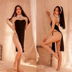 sexy​ Porn Cosplay Girls ​lingerie Women Body Erotic Maid Nun Costume For role-playing Games Sex Suit Naughty Role Play Outfits
